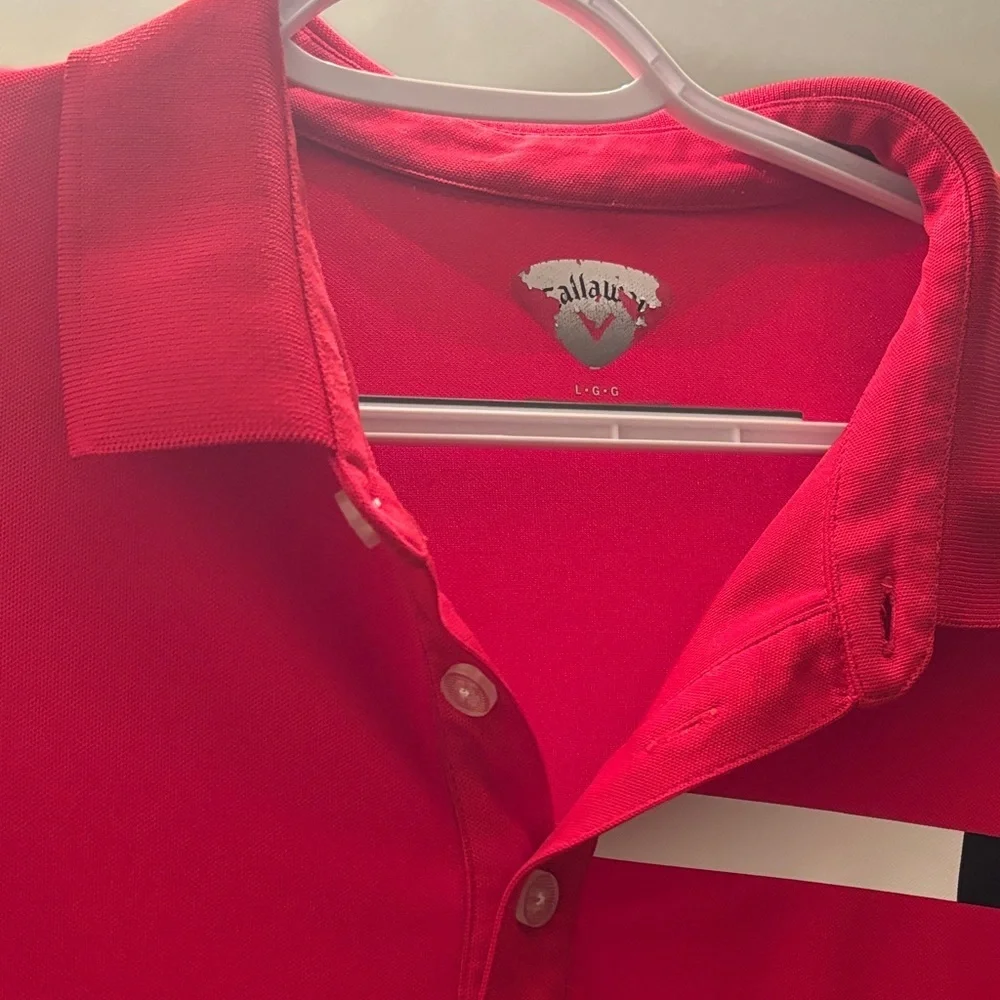 Callaway Men's Bold Red Polo Shirt - Picture 2 of 8